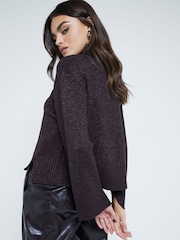 River Island Brown High Neck Knitted Jumper - Image 2 of 6