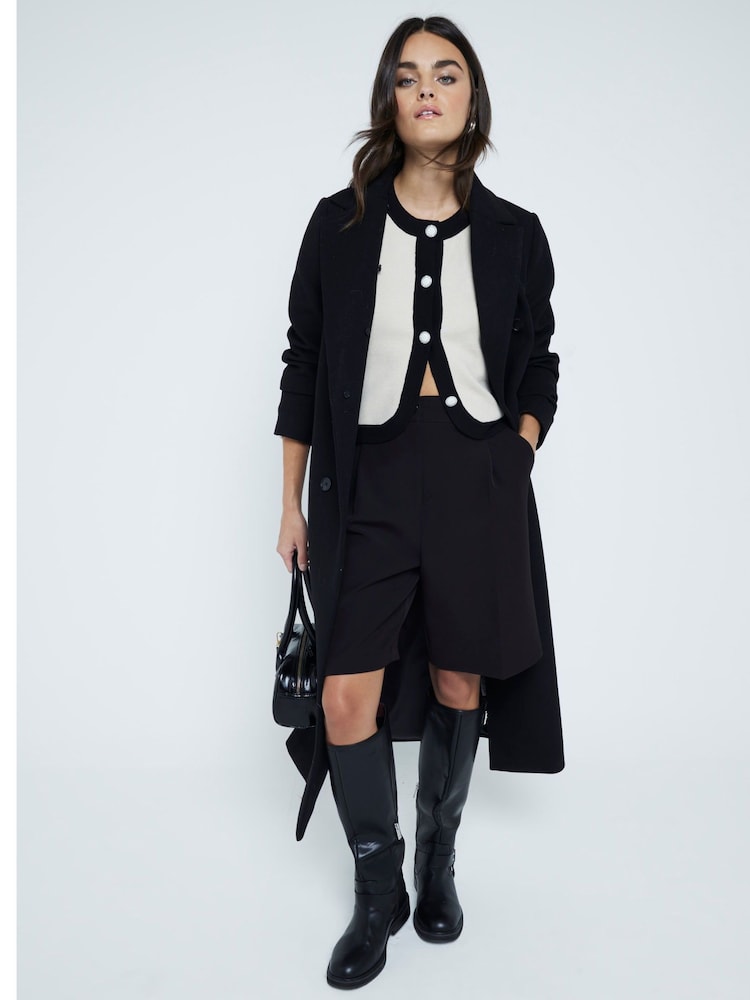 River Island Cream Mono Pipped Cardigan - Image 3 of 6