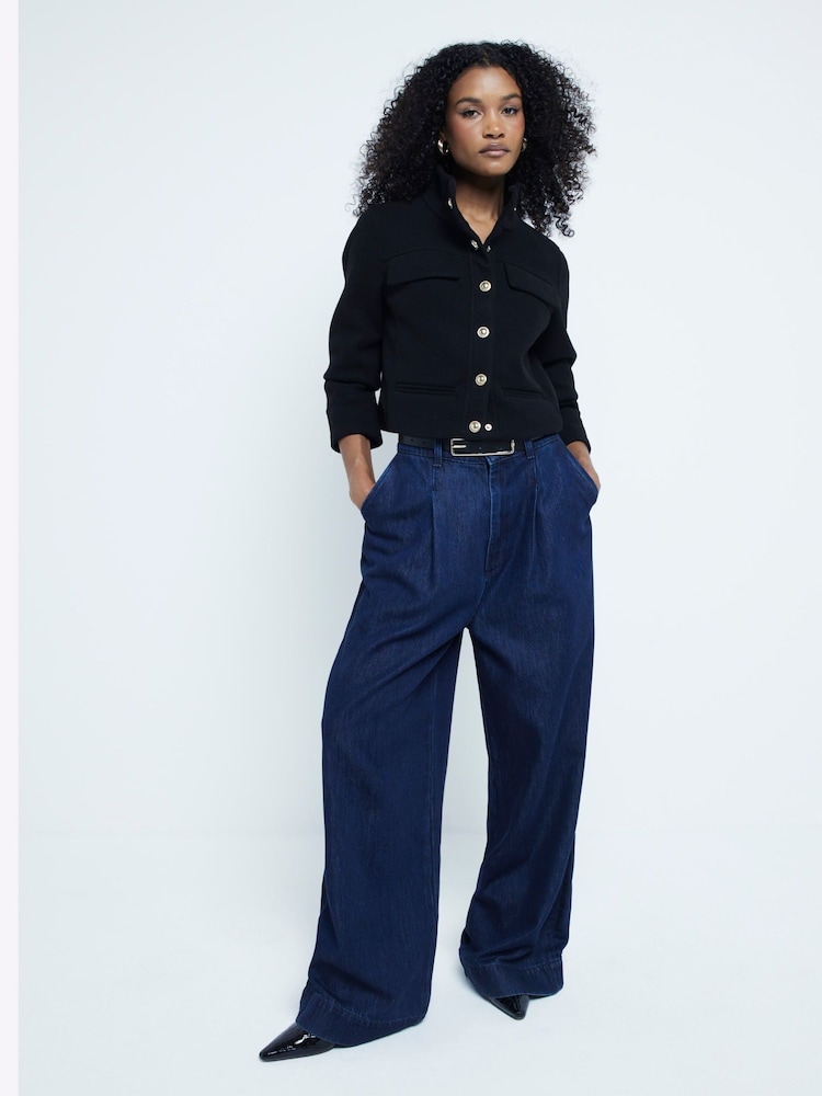 River Island Black Funnel Neck Jacket - Image 2 of 6