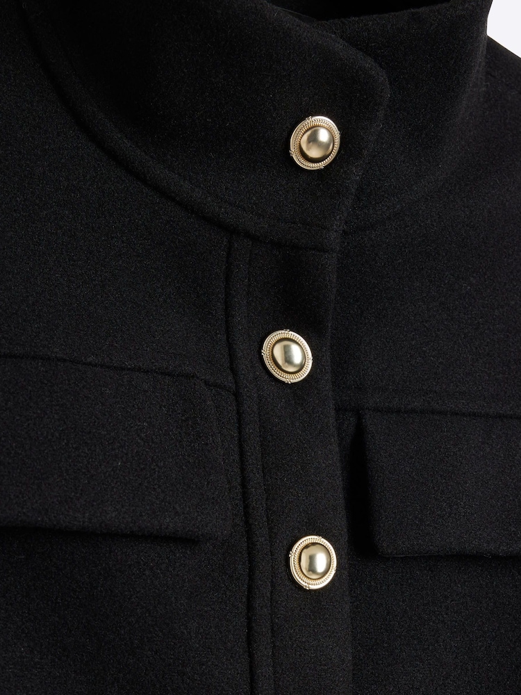River Island Black Funnel Neck Jacket - Image 6 of 6