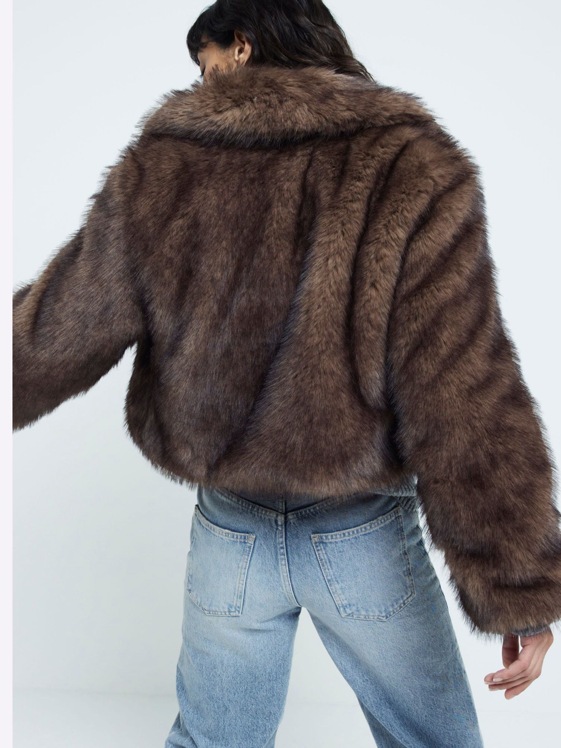River island faux fur coat discount