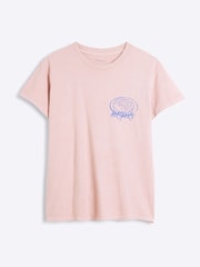 River Island Pink Boyfriend Fit 100% Cotton Italiano Back Print T-Shirt - Image 5 of 6