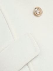 River Island Cream Military Mid Length Coat - Image 5 of 6