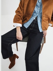 River Island Indigo Seamed Barrel Jeans - Image 3 of 6