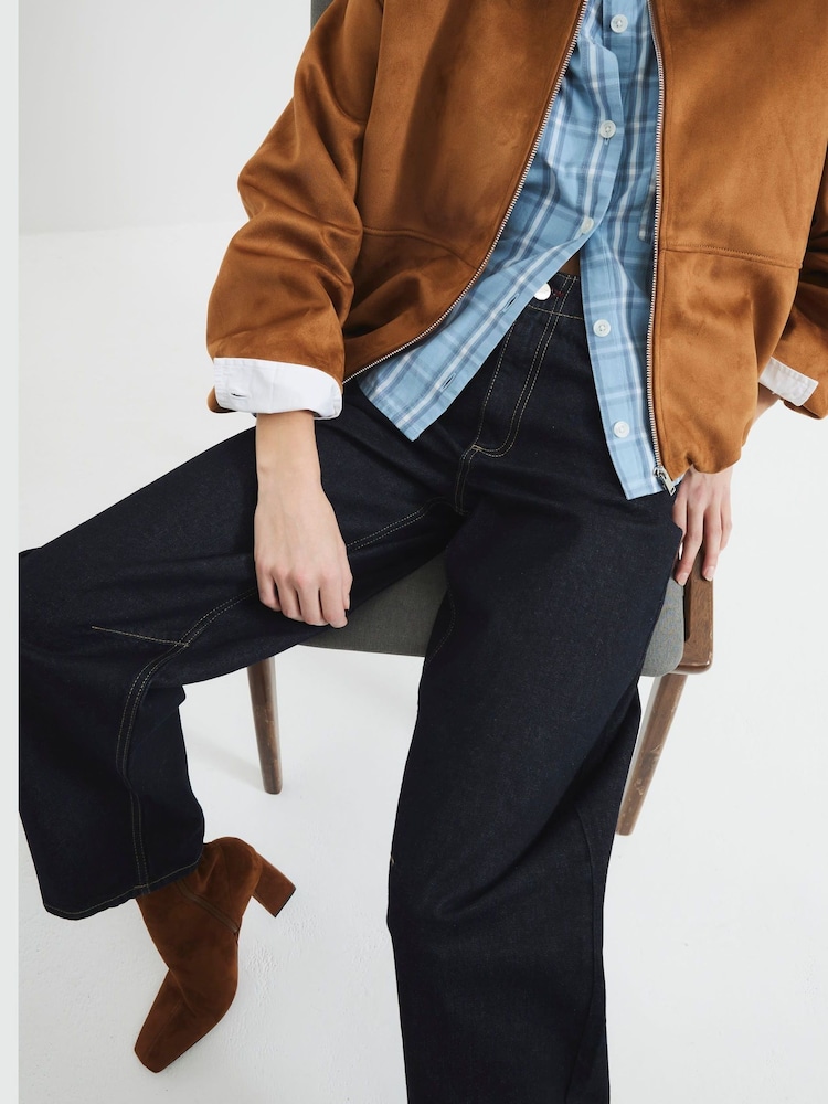 Indygo - River Island Seamed Barrel Jeans - Image 3 of 6