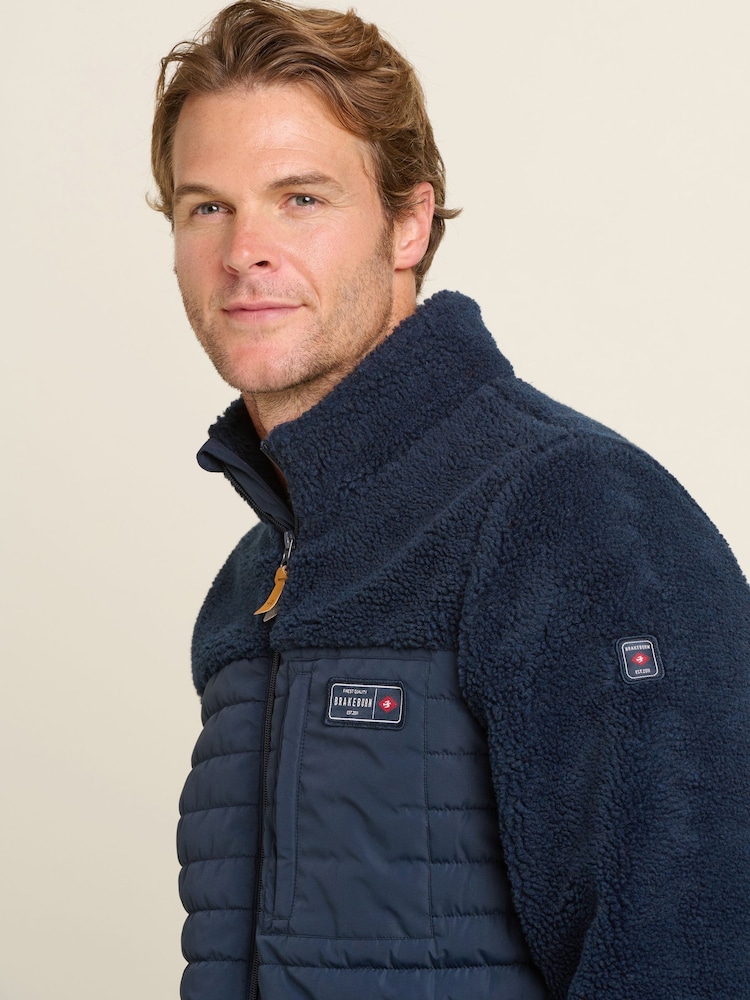 Brakeburn Blue Borg Zip Up Fleece - Image 5 of 5