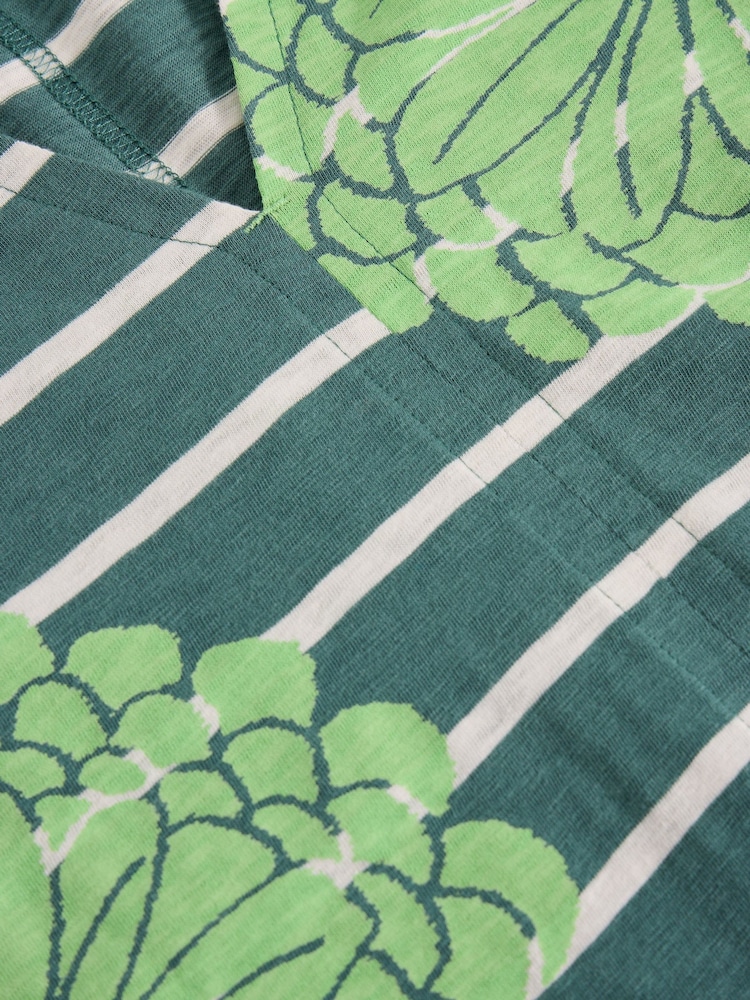 White Stuff Green Nelly Notch Neck T-Shirt - Image 6 of 6