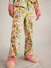 White Stuff Natural Print Nina Organic Pyjamas Bottoms - Image 1 of 6