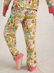 White Stuff Natural Print Nina Organic Pyjamas Bottoms - Image 2 of 6