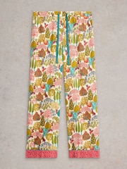 White Stuff Natural Print Nina Organic Pyjamas Bottoms - Image 5 of 6