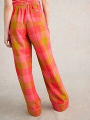 White Stuff Pink Nina Organic Check Pyjama Bottom - Image 3 of 6