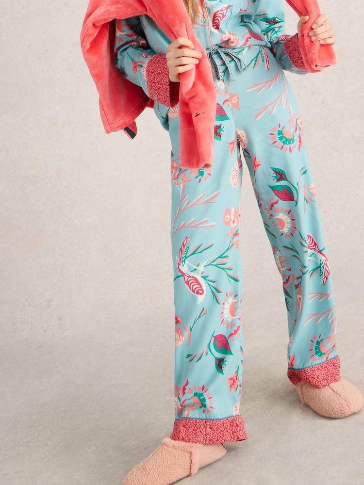 White Stuff Blue Print Nina Pyjamas Bottoms - Image 1 of 6