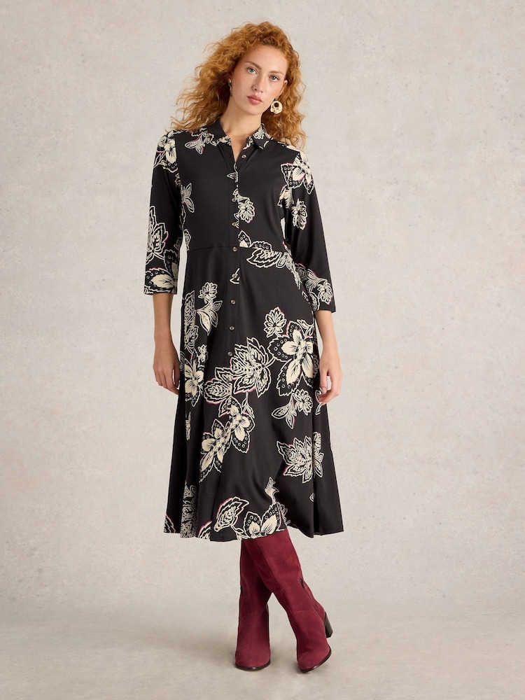White Stuff Natural Rua Jersey Shirt Dress - Image 1 of 6 White Stuff Natural Rua Jersey Shirt Dress - Image 1 of 6