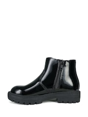 ToeZone Cara Girls Gusset and Zip Unicorn Ankle Black Boots - Image 2 of 6