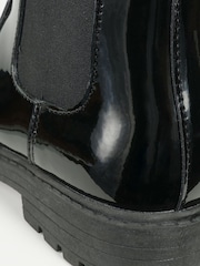 ToeZone Cara Girls Gusset and Zip Unicorn Ankle Black Boots - Image 5 of 6
