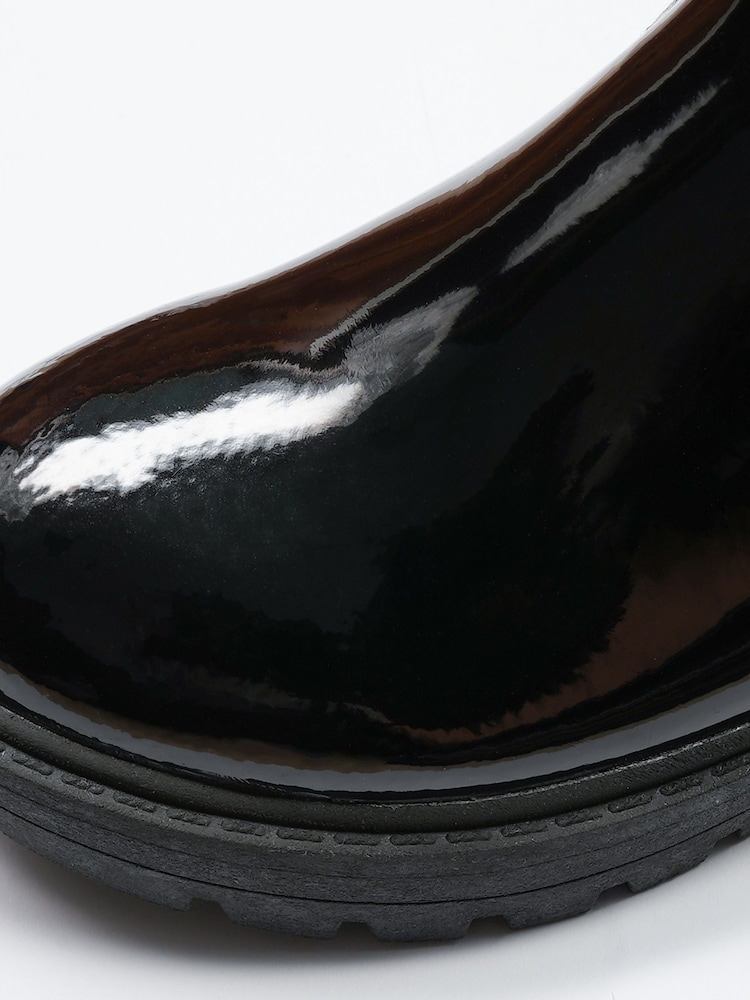 ToeZone Cara Girls Gusset and Zip Unicorn Ankle Black Boots - Image 6 of 6
