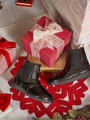 ToeZone Amara Girls Patent Leather Gusset and Zip Black Boots - Image 7 of 8