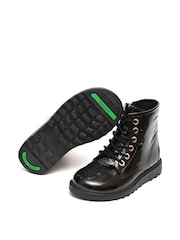 ToeZone Abby Girls Patent Leather Ortholite Ankle Black Boots - Image 2 of 4