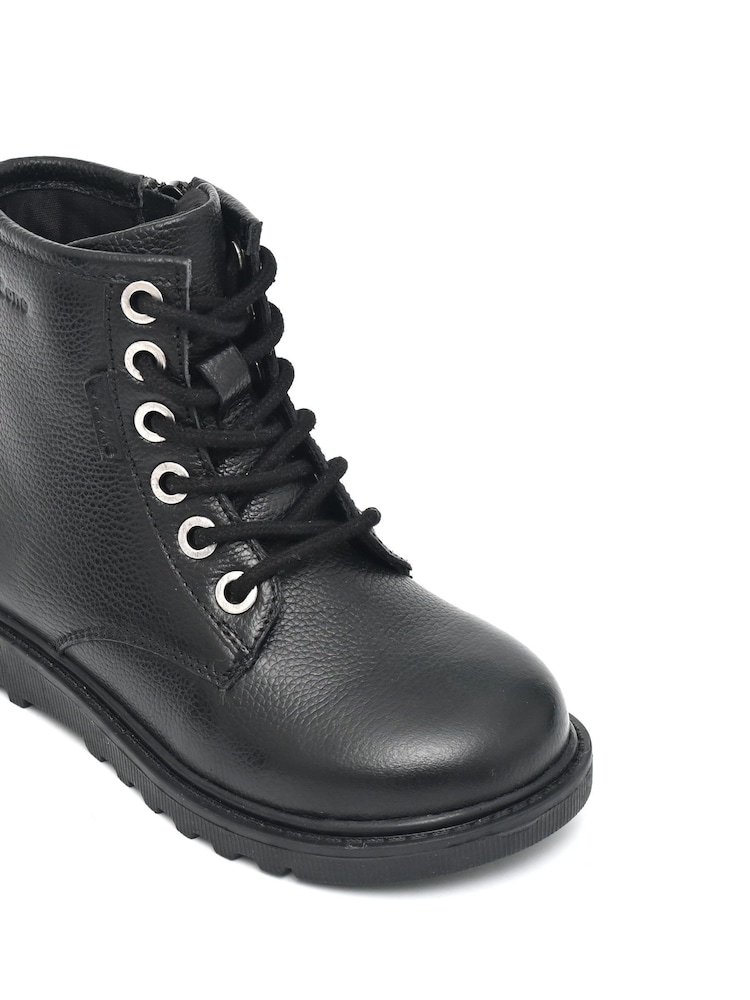 ToeZone Storm Boys Leather Ortholite Ankle Black Boots - Image 5 of 6
