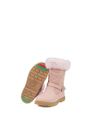 Toezone Lumi Faux Fur Zip Heart Buckle Boots - Image 4 of 6