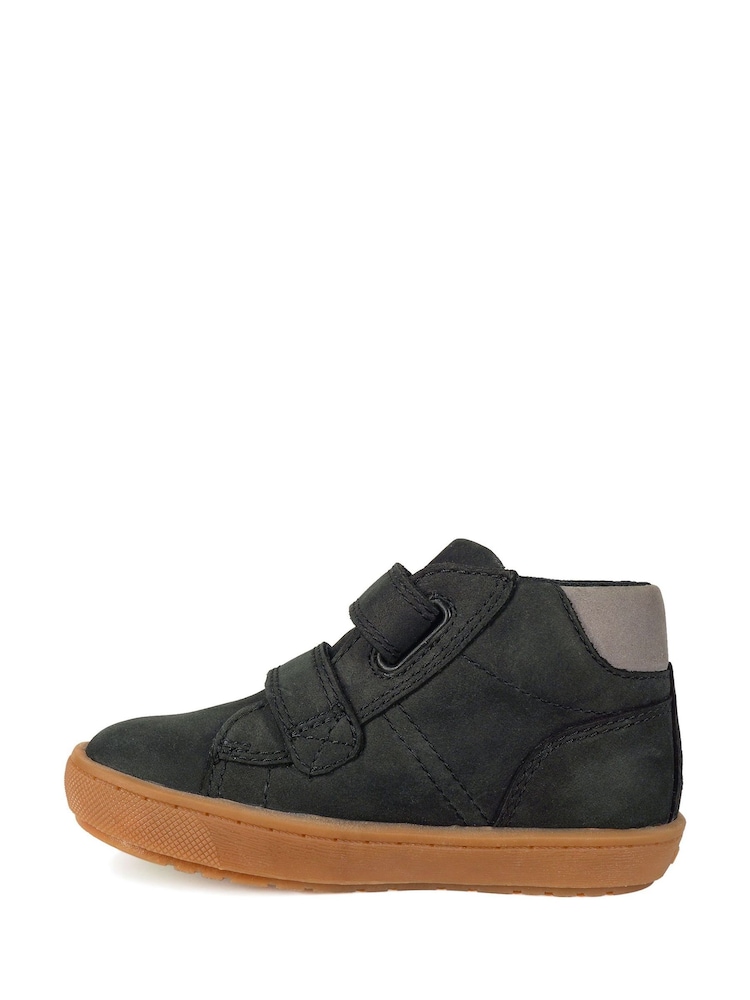 ToeZone Grayson boys Nubuck Leather Rip Tape Black Boots - Image 2 of 5