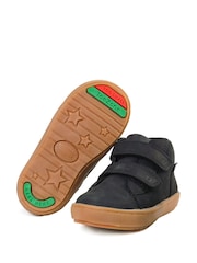 ToeZone Grayson boys Nubuck Leather Rip Tape Black Boots - Image 4 of 5