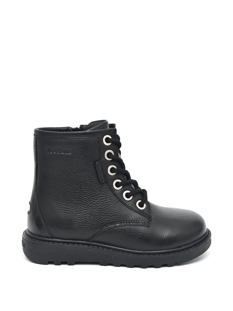 ToeZone Angel Girls Leather Ortholite Ankle Black Boots - Image 1 of 5