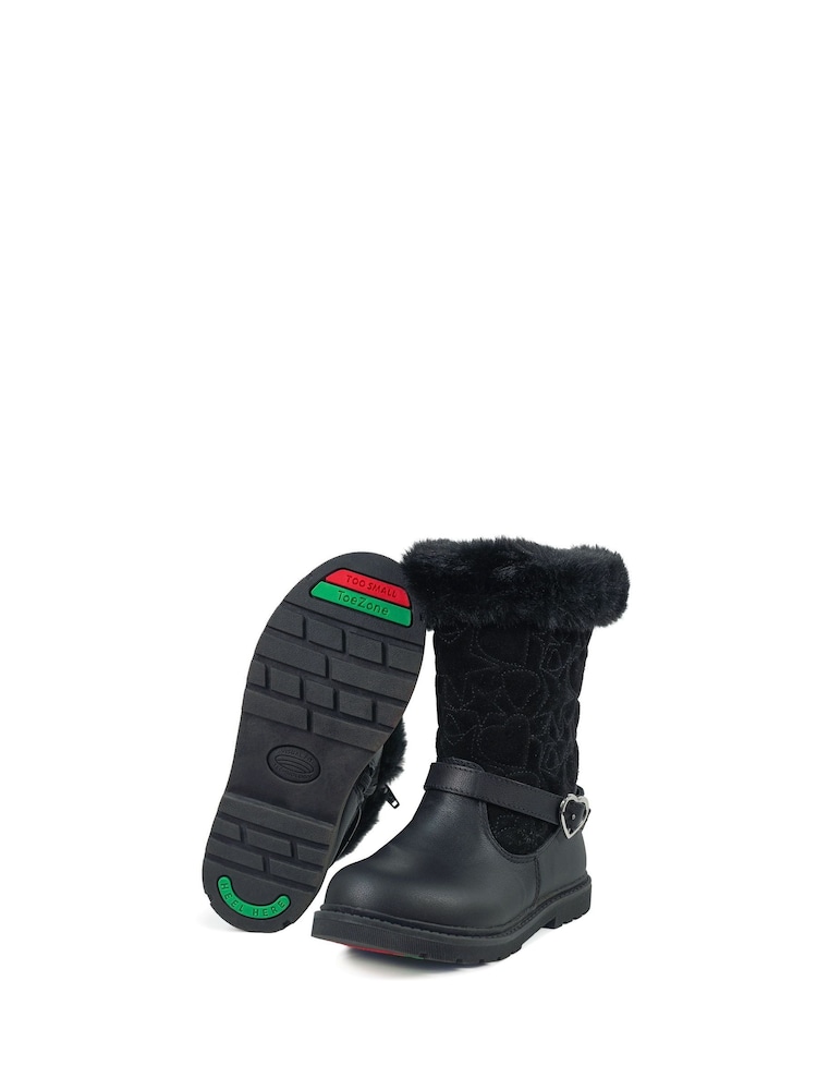 Toezone Lumi Faux Fur Zip Heart Buckle Boots - Image 4 of 6