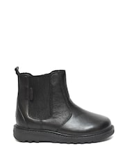 ToeZone Dakota Boys Leather Gusset and Zip Ankle Black Boots - Image 1 of 4