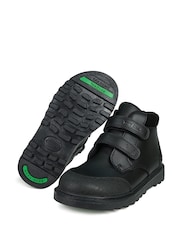 ToeZone Levi Boys Rip Tape Black Ankle Boots with Toe Bumper - Image 3 of 5