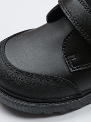 ToeZone Levi Boys Rip Tape Black Ankle Boots with Toe Bumper - Image 5 of 5