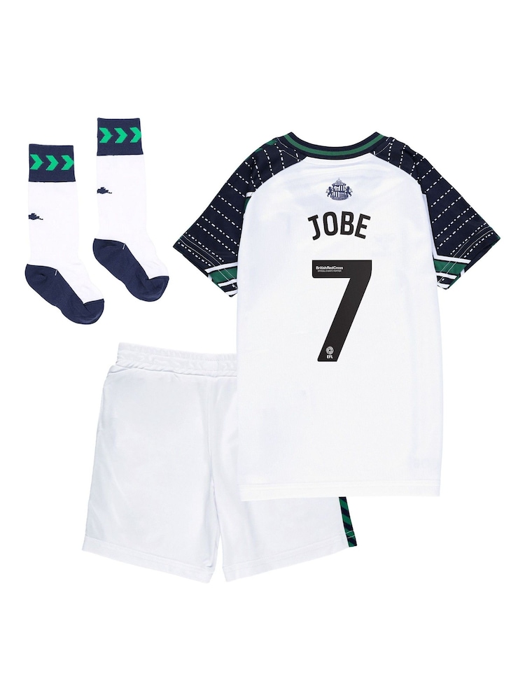 Fanatics Sunderland Away Infant/Baby White Kit 2024-25 Jobe 7 Printing - Image 3 of 3