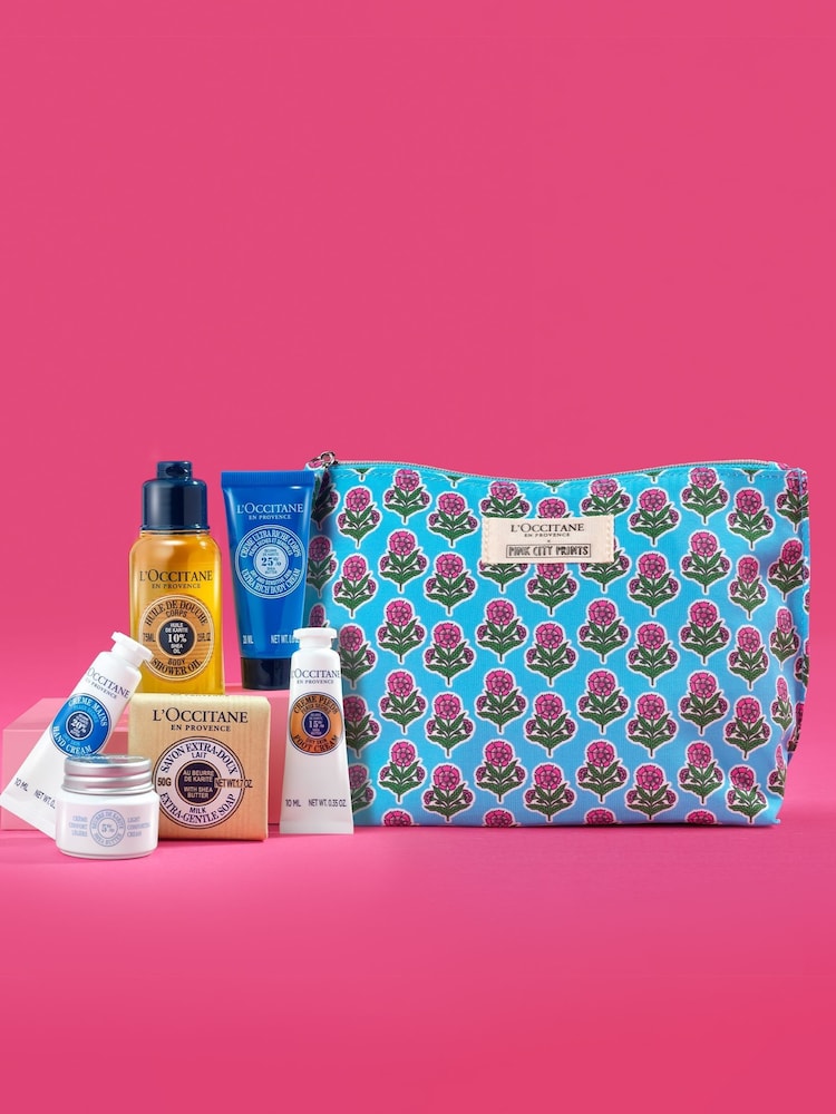 L'Occitane Blue Shea Discovery Collection x Pink City Print Bath and Body Gift Set (Worth £29) - Image 2 of 3