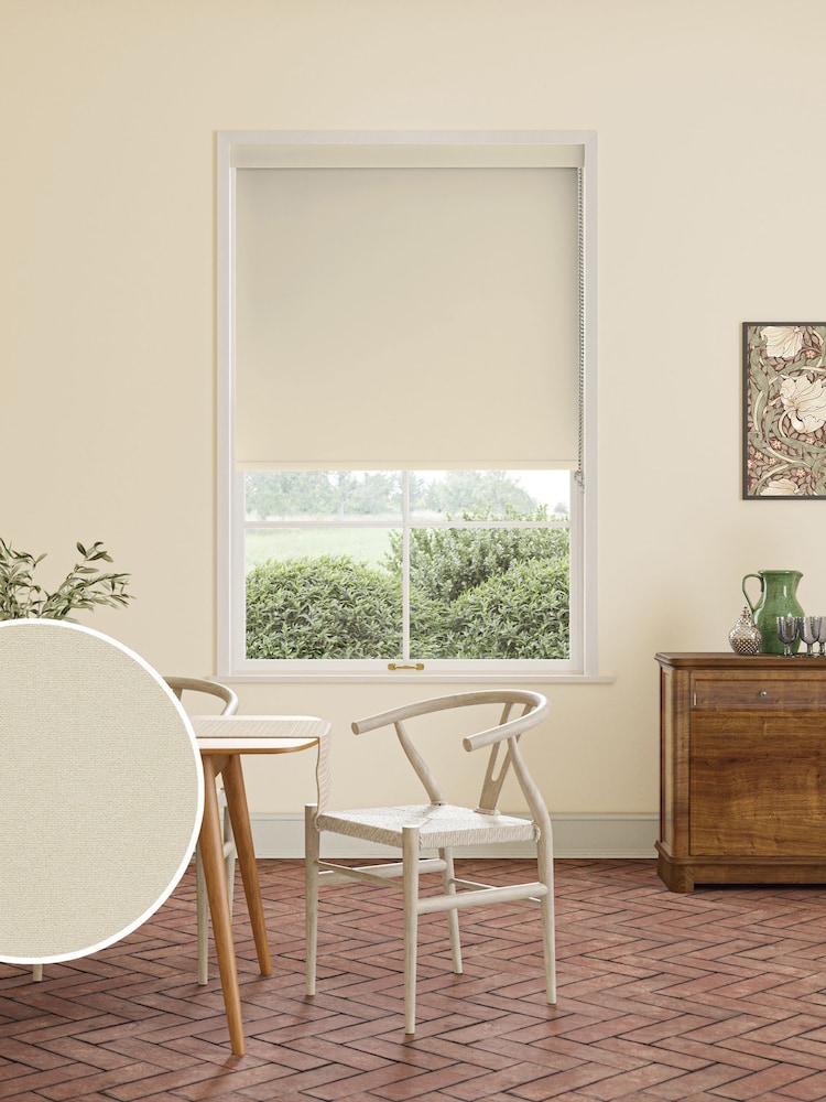 William Morris At Home Chalk Natural Waltham Made to Measure Roller Blind - Image 1 of 7