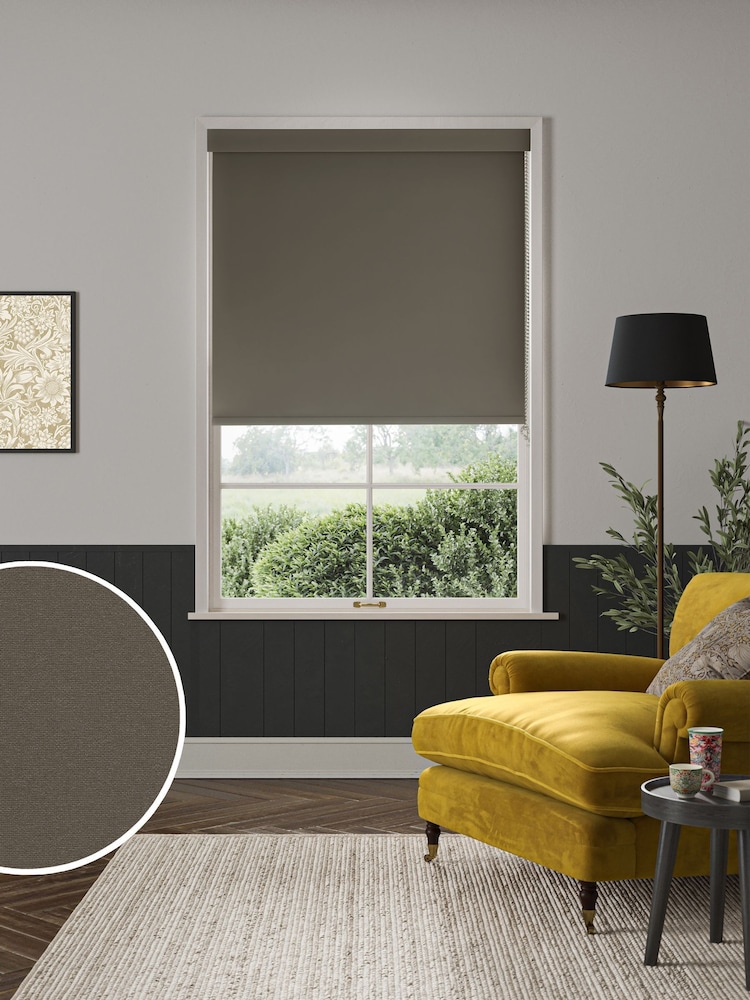 William Morris At Home Mole Grey Waltham Made to Measure Roller Blind - Image 1 of 7