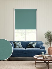 William Morris At Home Teal Blue Waltham Made to Measure Roller Blind - Image 1 of 7