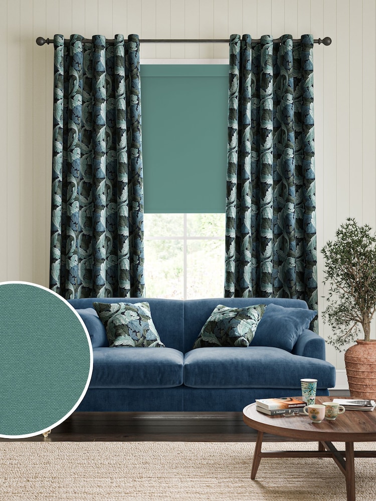 William Morris At Home Teal Blue Waltham Made to Measure Roller Blind - Image 2 of 7