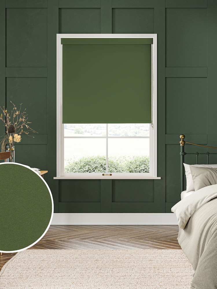 William Morris At Home Forest Green Waltham Made to Measure Roller Blind - Image 1 of 7