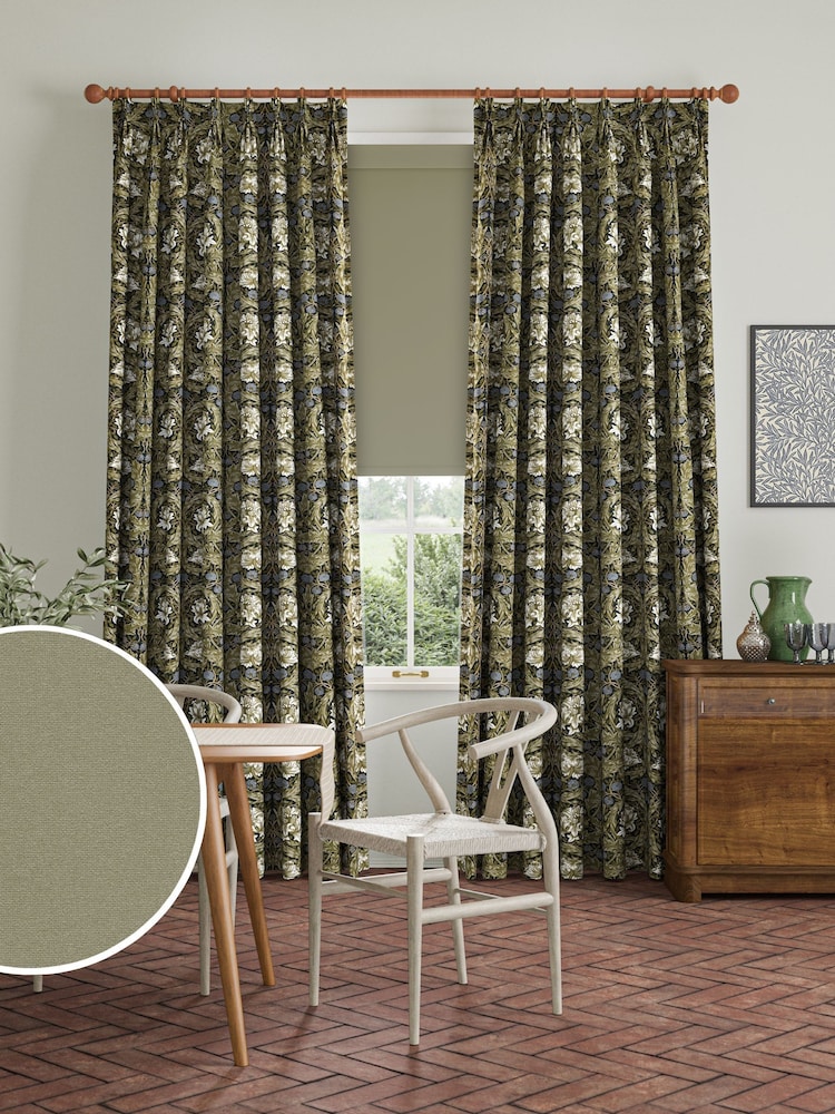 William Morris At Home Stone Grey Waltham Made to Measure Roller Blind - Image 2 of 7