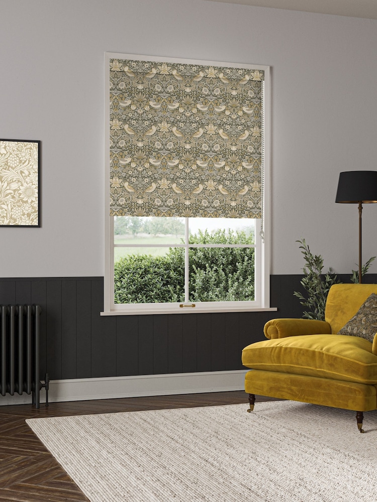 William Morris At Home Flint Green Strawberry Thief Made to Measure Roller Blind - Image 2 of 6