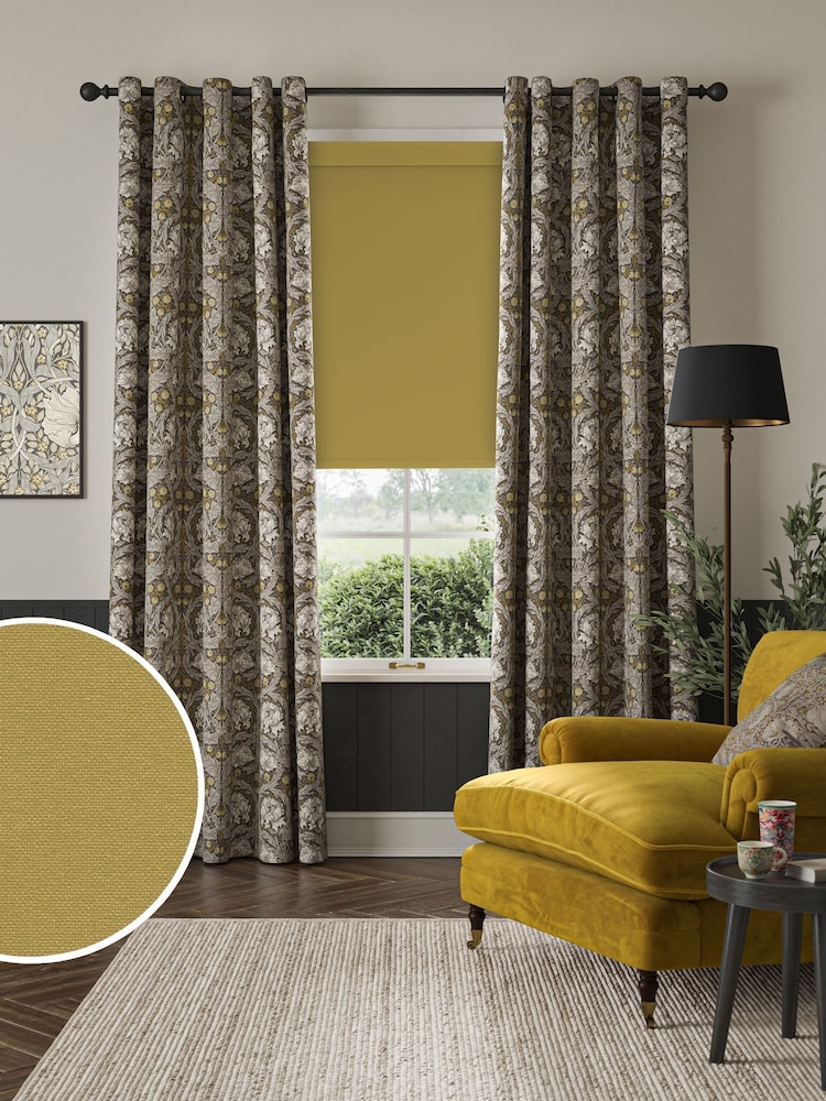 William Morris At Home Mustard Yellow Waltham Made to Measure Roller Blind - Image 2 of 7