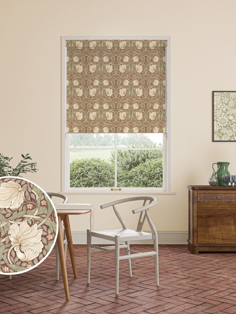 William Morris At Home Brick Orange Pimpernel Made to Measure Roller Blind - Image 1 of 6
