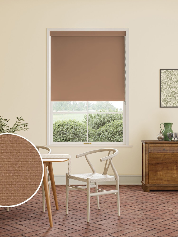 William Morris At Home Acorn Brown Waltham Made to Measure Roller Blind - Image 1 of 7
