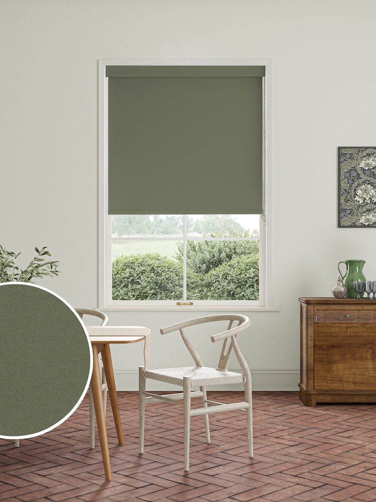 William Morris At Home Moss Green Waltham Made to Measure Roller Blind - Image 1 of 7