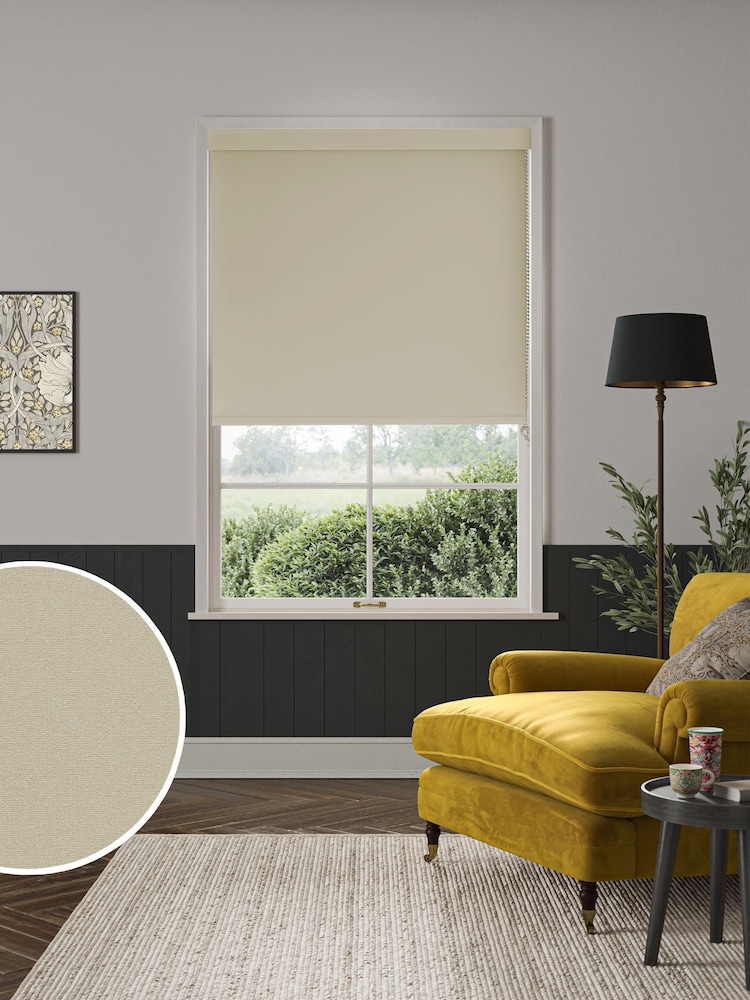 William Morris At Home Jute Natural Waltham Made to Measure Roller Blind - Image 1 of 7