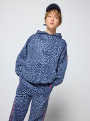 SCAMP & DUDE Blue Kids Leopard Ray Bolt Hoodie - Image 2 of 3