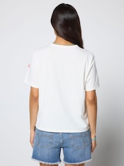 SCAMP & DUDE White Cherry Print T-Shirt - Image 2 of 4