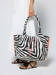 SCAMP & DUDE Cream Canvas Shopper Bag - Image 4 of 4
