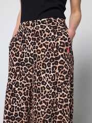 SCAMP & DUDE Natural Jaguar Printed Wide Leg Trousers - Image 6 of 6