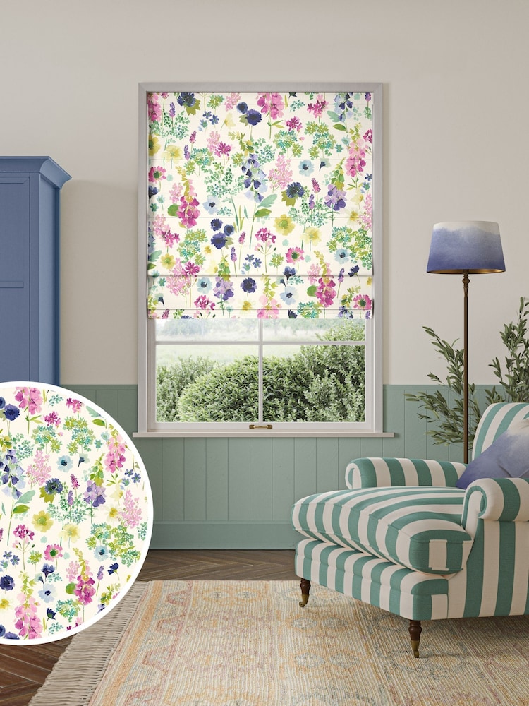 Bluebellgray Pink Purple Foxglove Made To Measure Roman Blinds - Image 1 of 7 Bluebellgray Pink Purple Foxglove Made To Measure Roman Blinds - Image 1 of 7